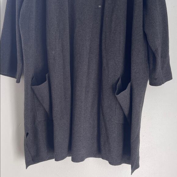 Ann Taylor cotton blend long line open front knit sweater cardigan sz XL - Picture 3 of 7